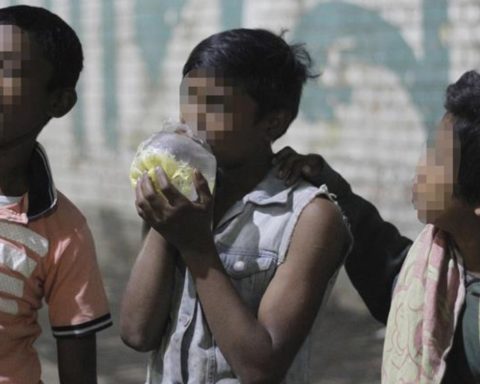 children abusing drugs