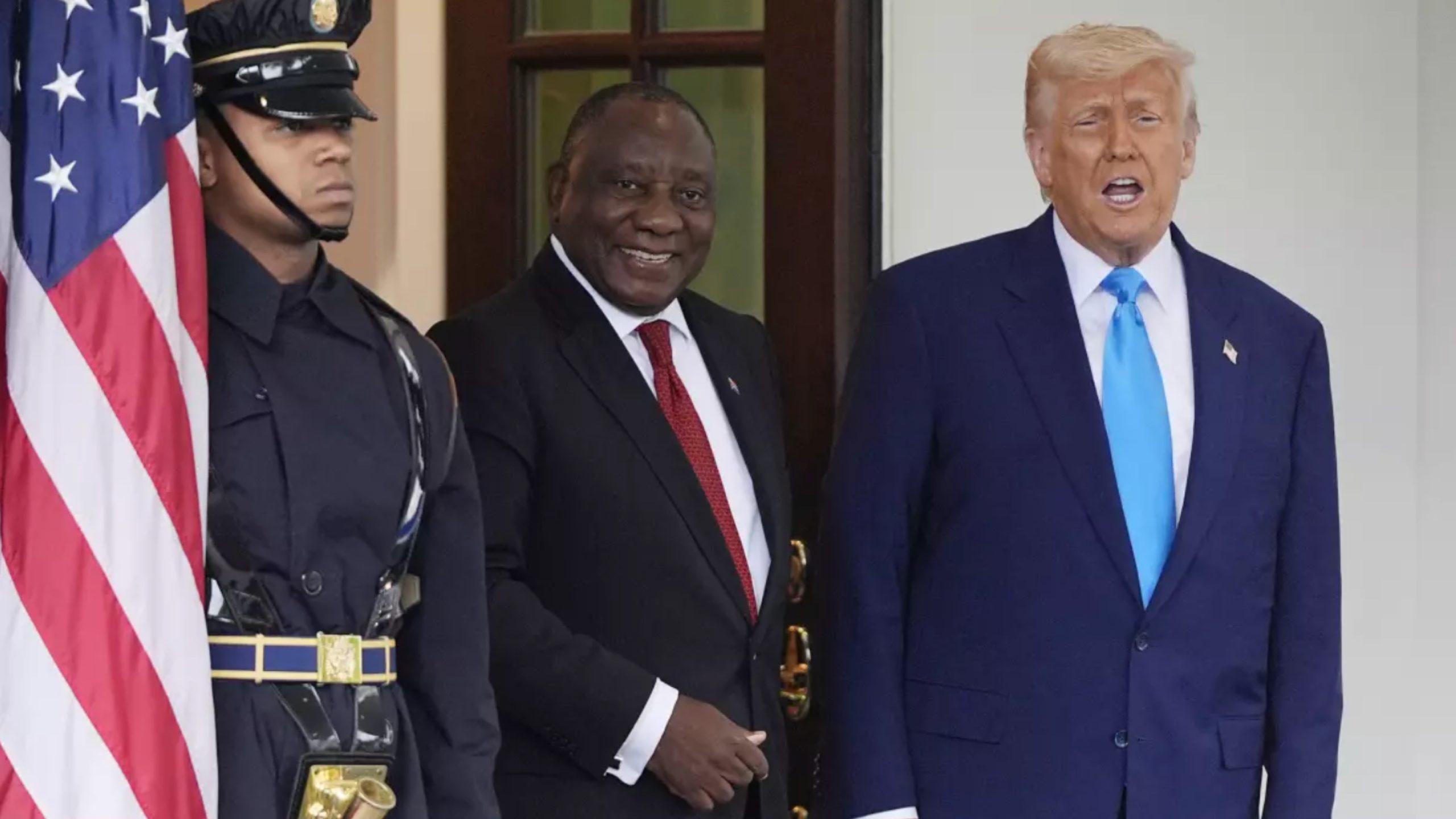 Donald Trump and Cyril Ramaphosa pictured together